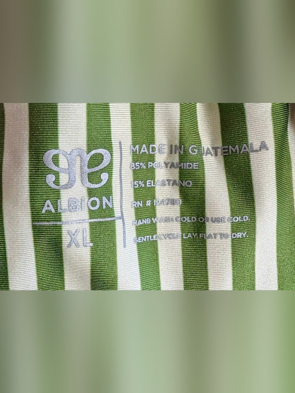 Albion Swim Sage Stripe Switchback Crop Top NWT - Picture 7 of 8
